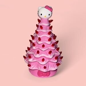 Hello Kitty Pink and White Ceramic Tree with Lights 5.8 inches